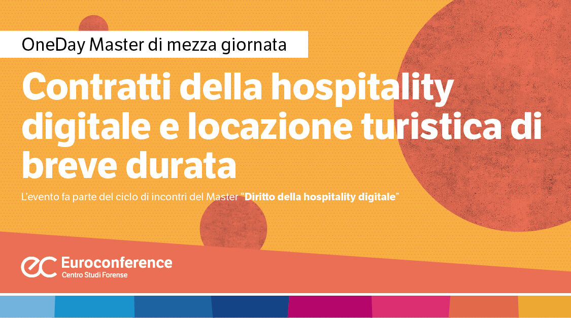 Immagine Contratti della hospitality digitale e locazione turistica di breve durata | Euroconference